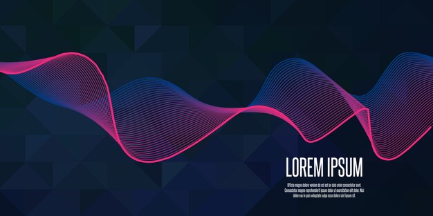 Fondo abstracto con diseño de líneas fluidas