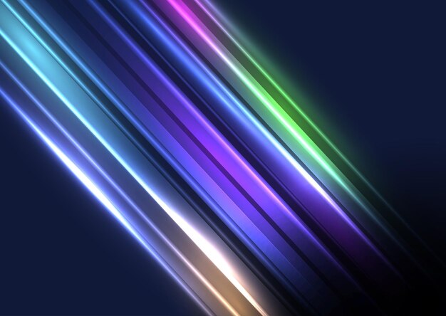 Fondo abstracto con diseño de líneas de movimiento brillantes