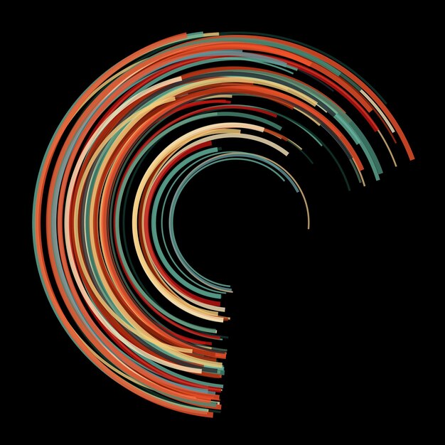Fondo abstracto con diseño de logotipo de líneas retro