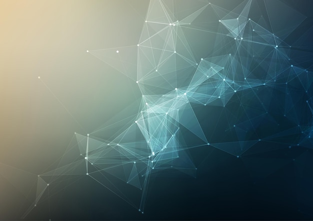 Fondo abstracto con un diseño low poly techno