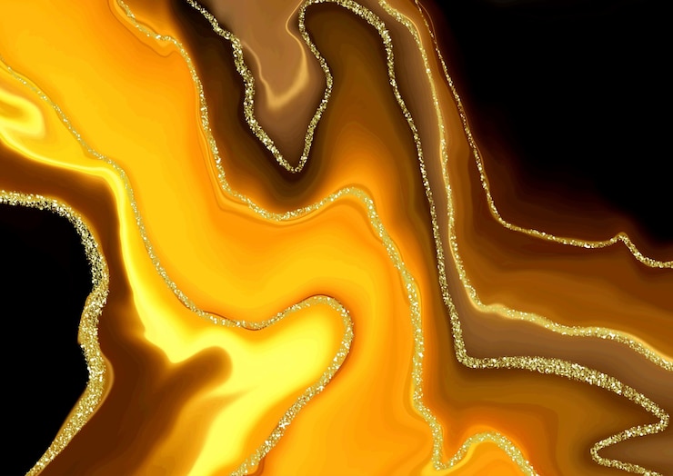 Vector gratuito fondo abstracto con un diseño de mármol líquido con brillo dorado