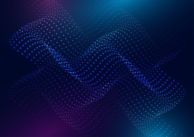 Vector gratuito fondo abstracto con un diseño de partículas que fluyen