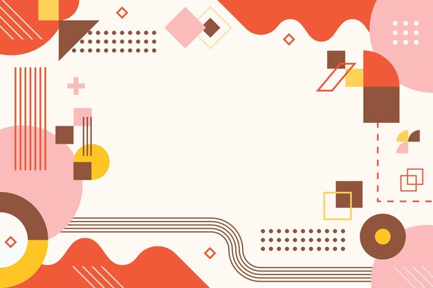 Fondo abstracto de diseño plano con formas coloridas