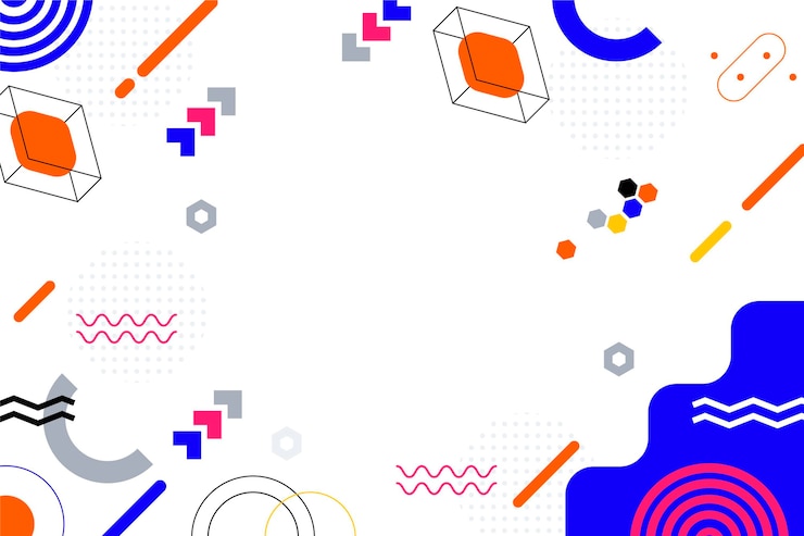 Vector gratuito fondo abstracto de diseño plano con formas coloridas