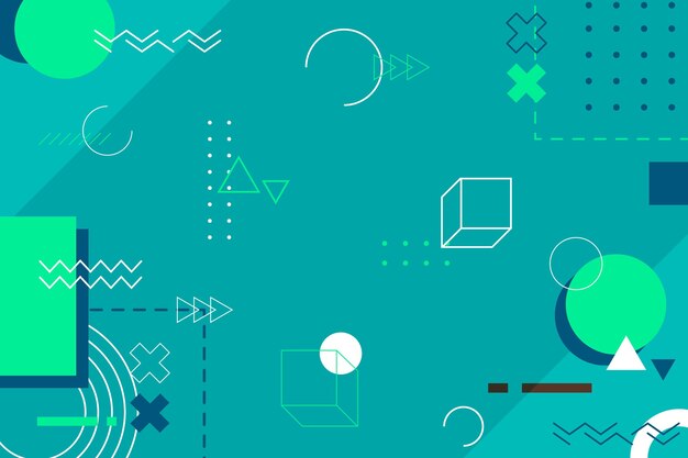 Fondo abstracto de diseño plano geométrico