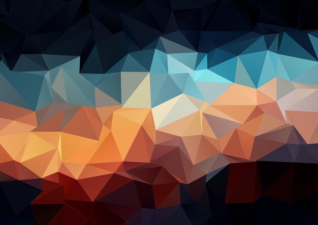 Fondo abstracto con un diseño de poli bajo oscuro