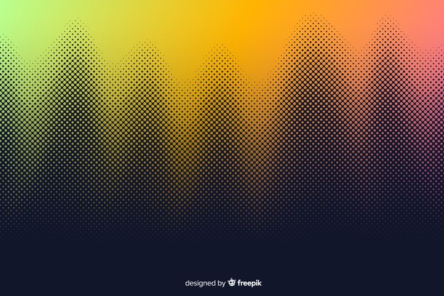 Fondo abstracto con efecto de medio tono de gradiente