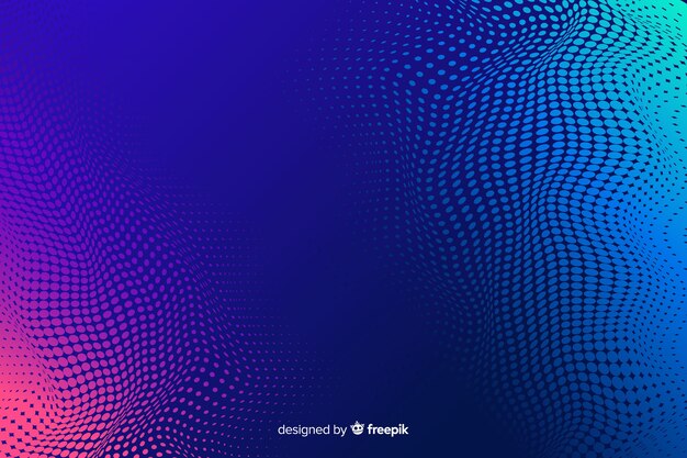 Fondo abstracto con efecto de medio tono de gradiente