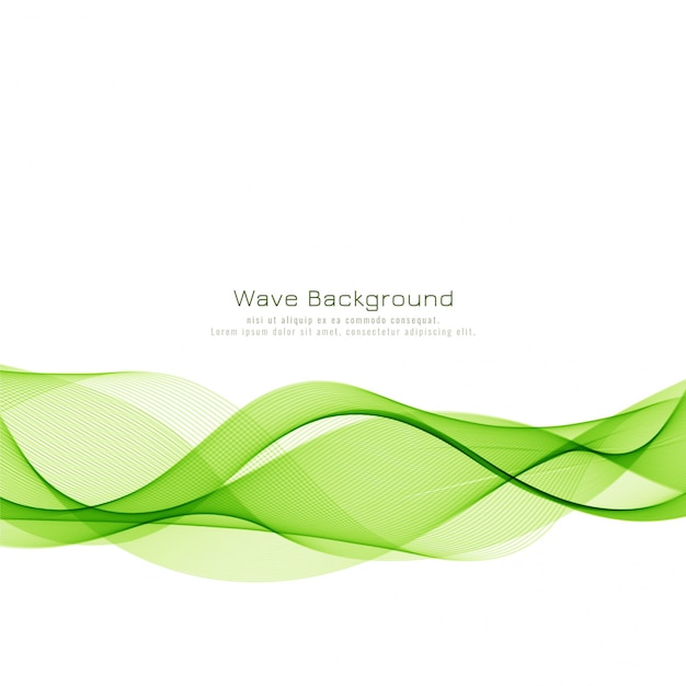 Fondo abstracto elegante ola verde