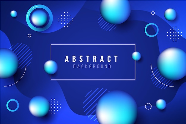 Fondo abstracto con esferas azules