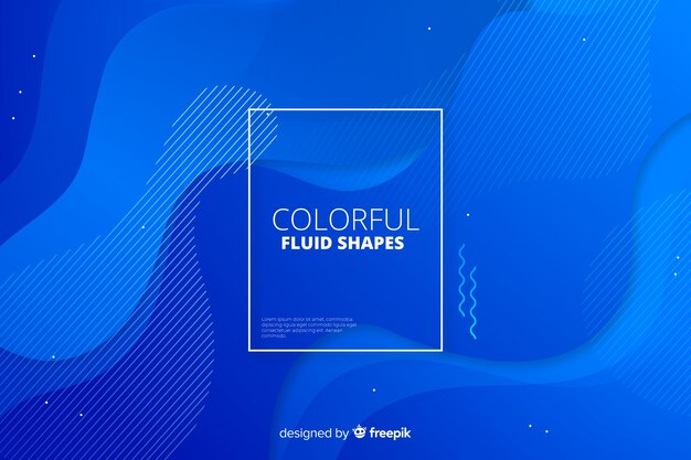 Fondo abstracto de estilo degradado con formas fluidas