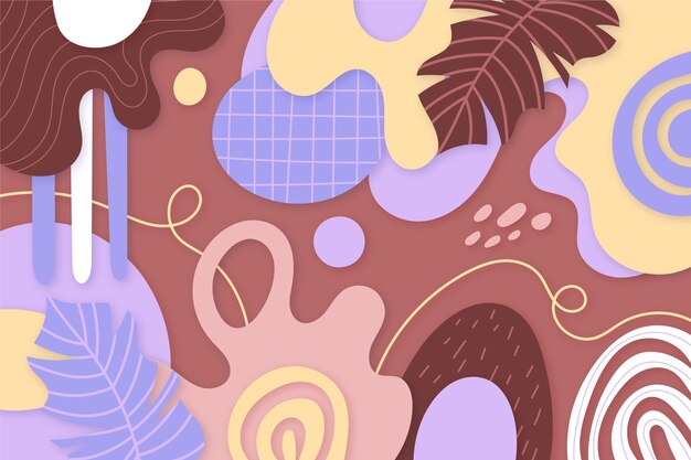 Fondo abstracto de estilo de papel con hojas