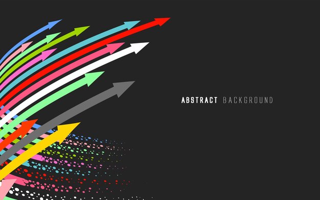 Fondo abstracto con flechas de colores