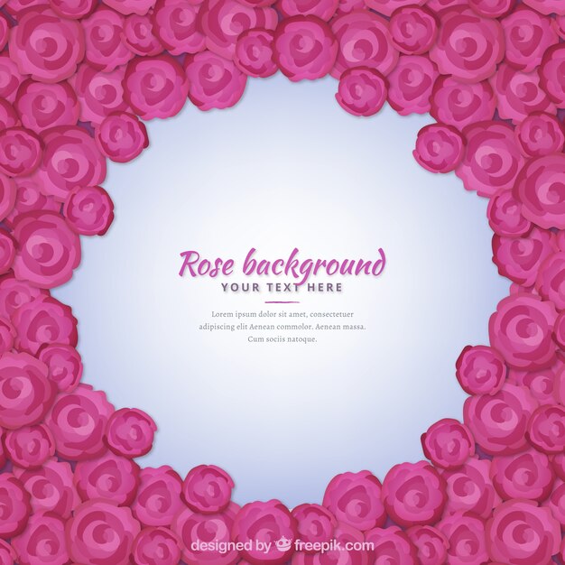 Fondo abstracto de flores rosas