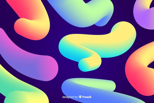 Fondo abstracto con formas en 3d