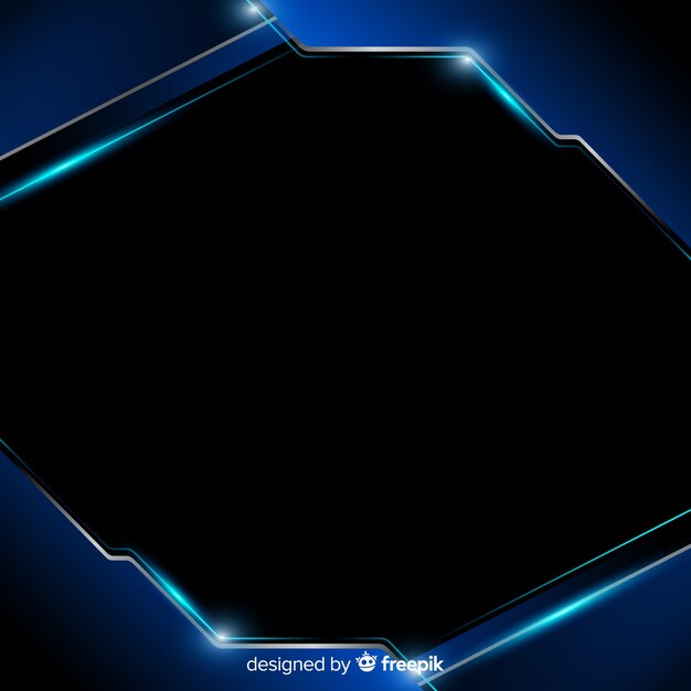 Fondo abstracto con formas azul metálico