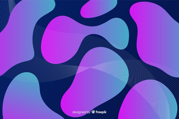 Fondo abstracto con formas de degradado