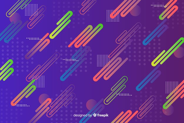 Fondo abstracto con formas dinámicas y degradados