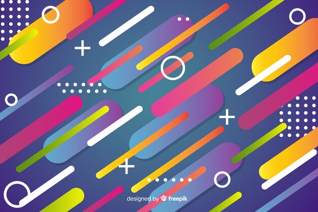 Fondo abstracto con formas dinámicas y degradados