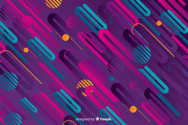Fondo abstracto con formas dinámicas y degradados