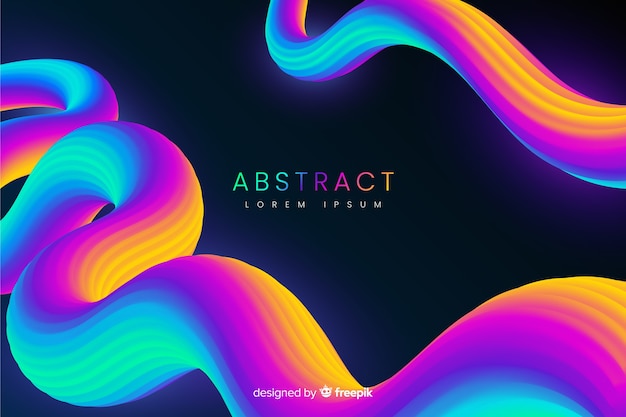 Fondo abstracto con formas fluidas 3d