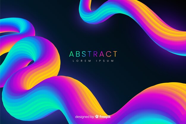 Fondo abstracto con formas fluidas en 3D
