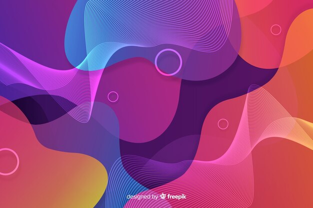 Fondo abstracto de formas fluidas coloridas