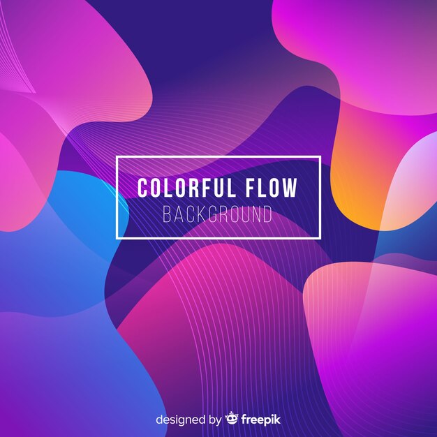 Fondo abstracto de formas fluidas coloridas