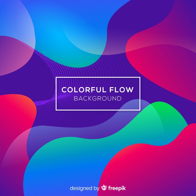 Fondo abstracto de formas fluidas coloridas
