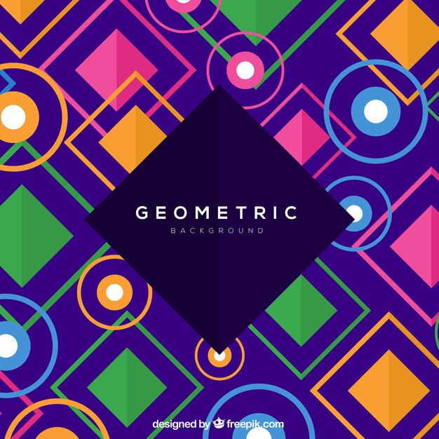 Fondo abstracto con formas geométricas coloridas