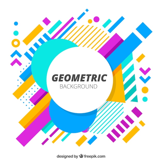 Vector gratuito fondo abstracto con formas geométricas coloridas