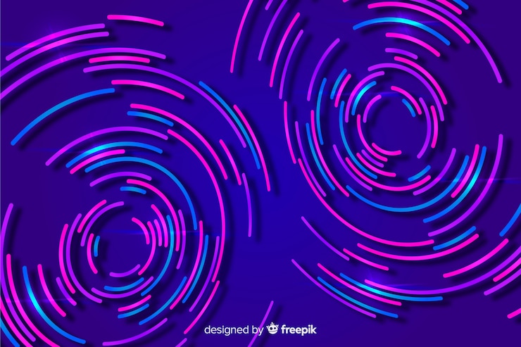 Vector gratuito fondo abstracto con formas geométricas de neón