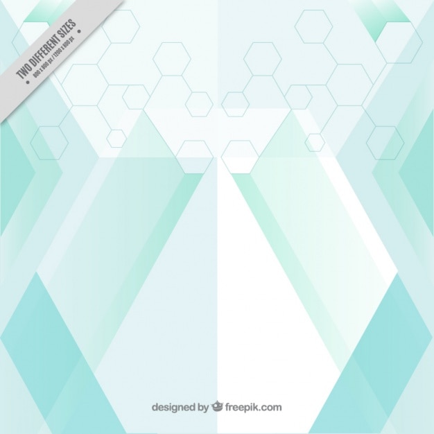 Fondo abstracto con formas geométricas en tonos azules