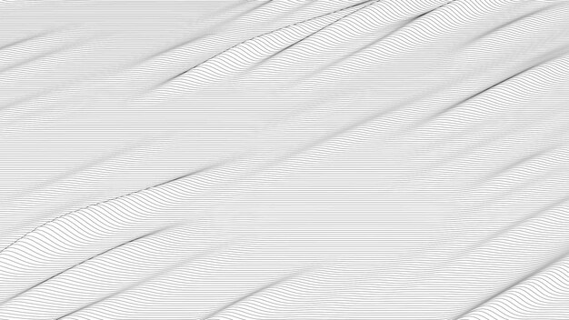 Fondo abstracto con formas de línea distorsionadas sobre un fondo blanco Ondas de línea de sonido monocromáticas