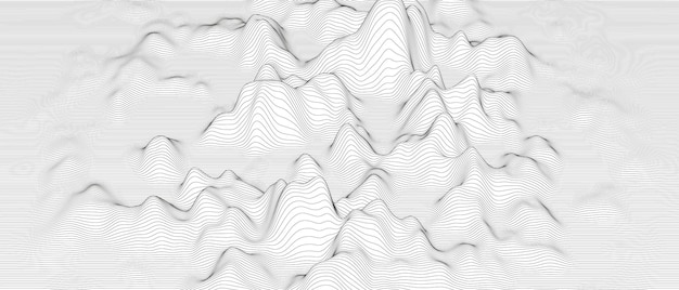 Vector gratuito fondo abstracto con formas de líneas distorsionadas sobre un fondo blanco