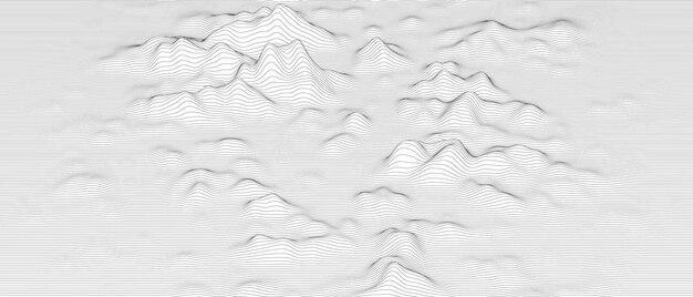 Fondo abstracto con formas de líneas distorsionadas sobre un fondo blanco