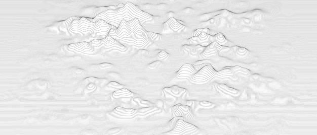 Fondo abstracto con formas de líneas distorsionadas sobre un fondo blanco