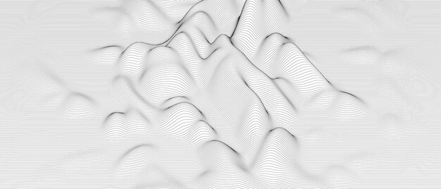Fondo abstracto con formas de líneas distorsionadas