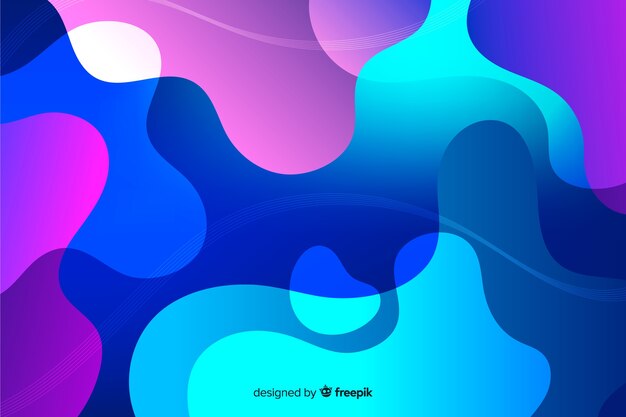 Fondo abstracto de formas líquidas