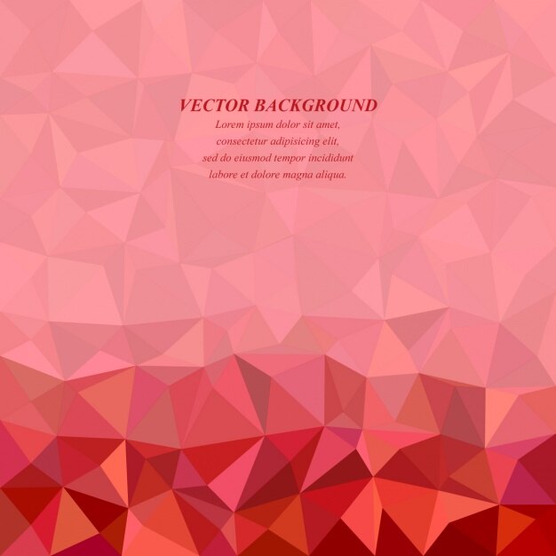 Fondo abstracto con formas poligonales rojas 