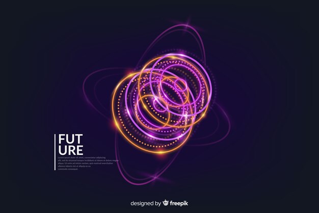 Fondo abstracto y futurista de holograma resplandeciente