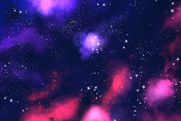 Vector gratuito fondo abstracto galaxia pintado a mano