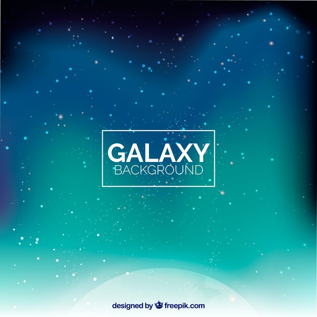Fondo abstracto de galaxia en tonos verdes