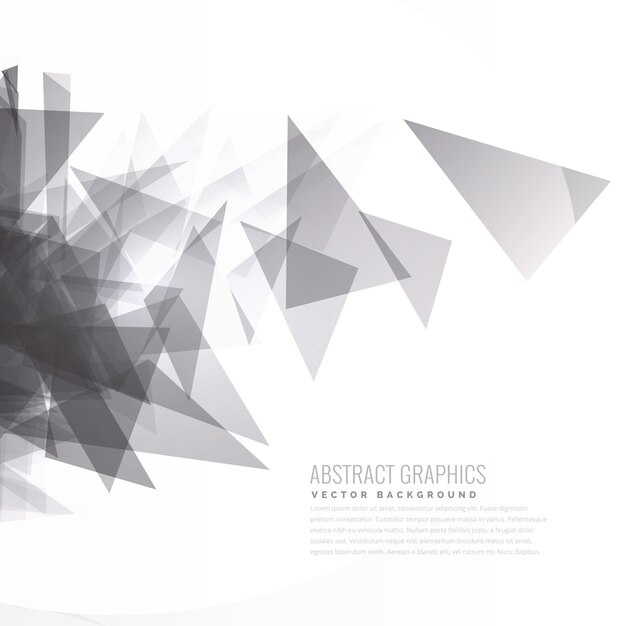Fondo abstracto geométrico blanco y negro de triangulos