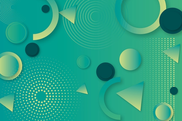 Fondo abstracto geométrico verde