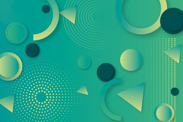 Fondo abstracto geométrico verde