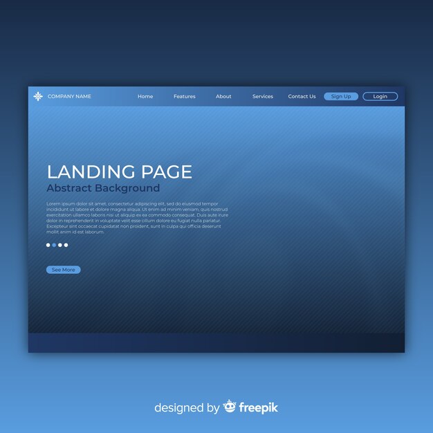 Fondo abstracto de landing page