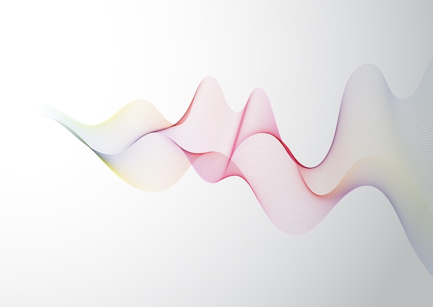 Fondo abstracto con líneas fluidas de colores del arco iris