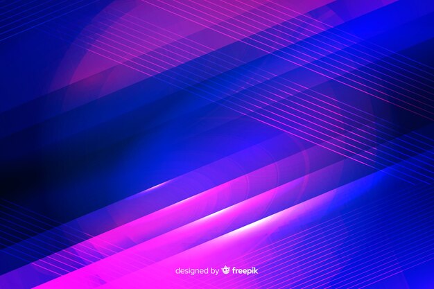 Fondo abstracto de líneas de luz de neón