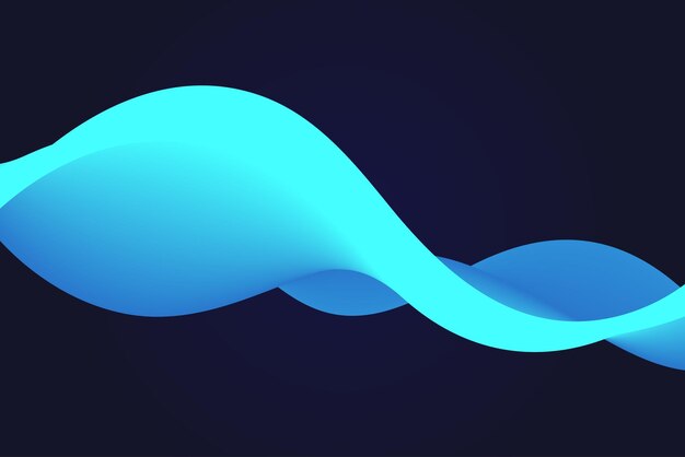Fondo abstracto de líneas onduladas azules brillantes